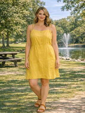 Old Navy NWT Yellow Tie-Strap Summer Dress